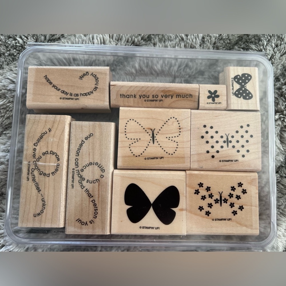 Stampin’ Up! Flight of the Butterfly 2008 Set of 9 Stamps Retired